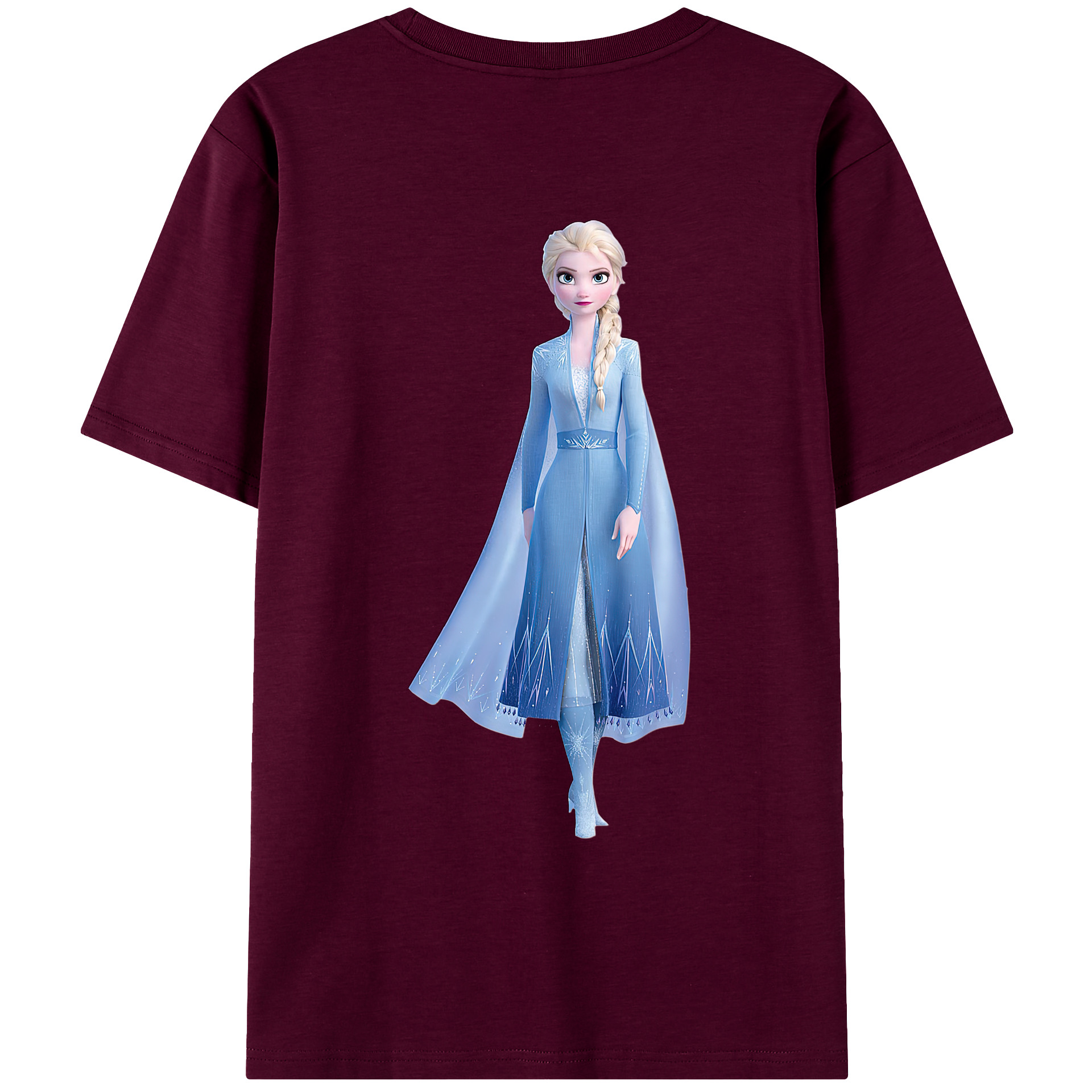 （画像用） アナと雪の女王 アンナ エルサ Frozen Anna Elsa レディース半袖Tシャツ(バックプリント)